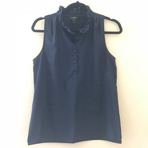 Sleeveless Navy Top